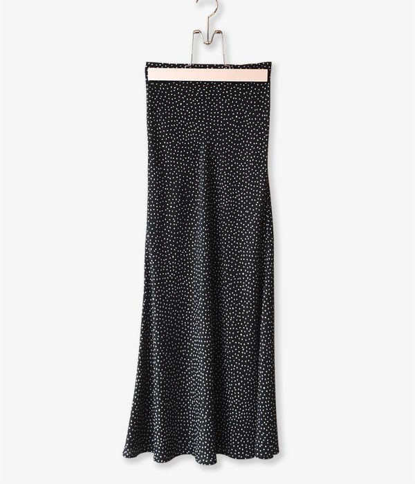 PHEENY/RAYON DOT SKIRT(BLACK)