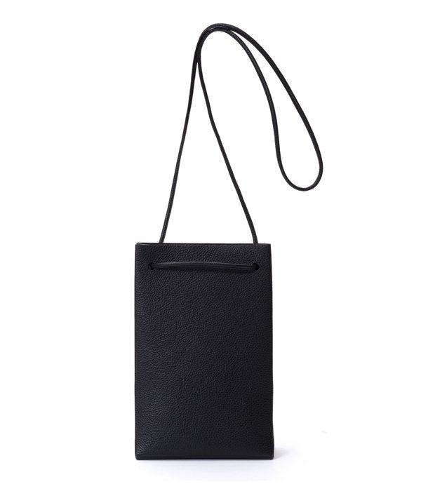 Aeta/PEBBLE GRAIN LEATHER SHOULDER TOTE S(BLACK)