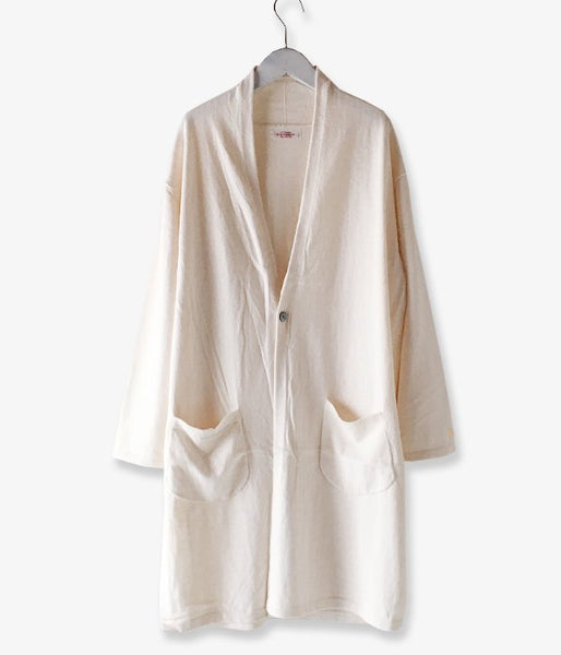 HOLLYWOOD RANCH MARKET/SOFT COTTON H EMBROIDERY LONG CARDIGAN (NATURAL)