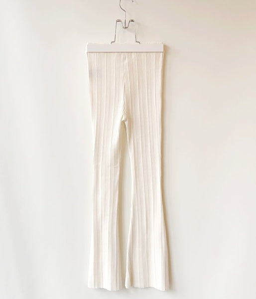 PHEENY/RANDOM RIB FLARED PANTS(IVORY)