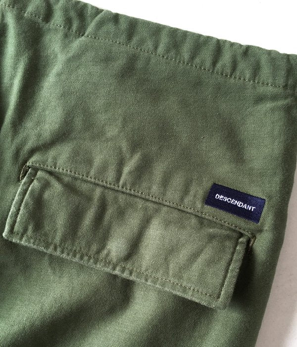 DESCENDANT/CARGO SATIN TROUSERS (OLIVE DRAB)