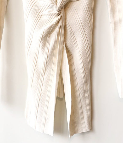 PHEENY/RANDOM RIB BACK DRAPE L/S(IVORY)