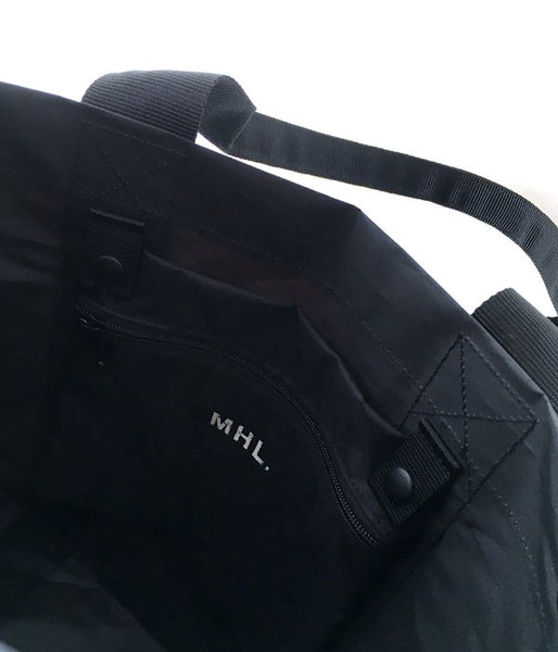 MHL./COATING POLYESTER TOTE (BLACK)