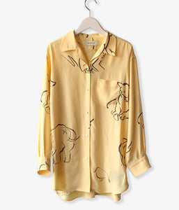 WRYHT/ONE-PIECE COLLAR BLOUSE(CITRINE)