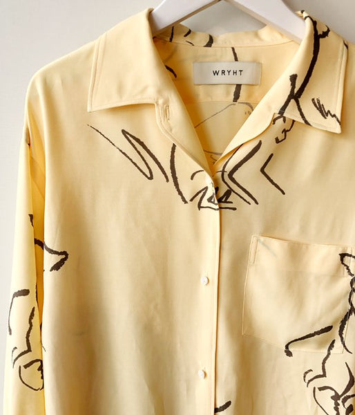 WRYHT/ONE-PIECE COLLAR BLOUSE(CITRINE)