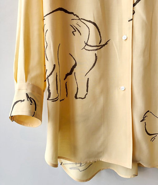 WRYHT/ONE-PIECE COLLAR BLOUSE(CITRINE)