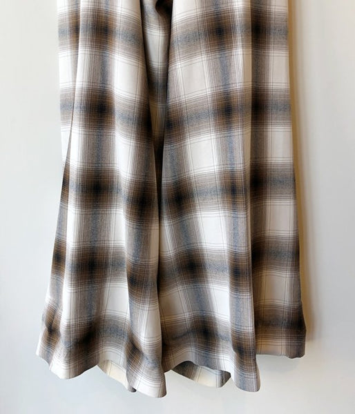 PHEENY/RAYON OMBRE CHECK ALL-IN-ONE(BROWN)