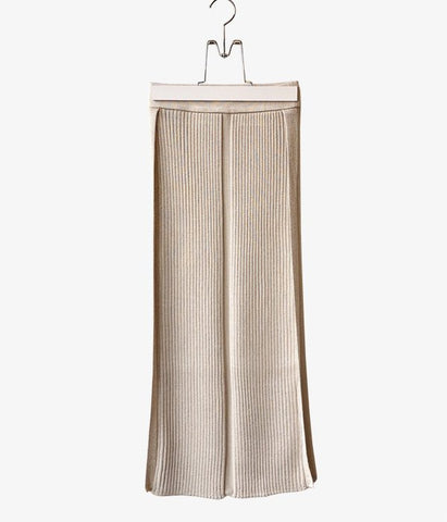 TAN/GROSSY SKIRT(BEIGE)