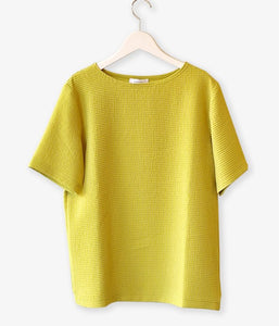 PHEENY/DOUBLE WEAVE DOBBY PULLOVER(LIME)