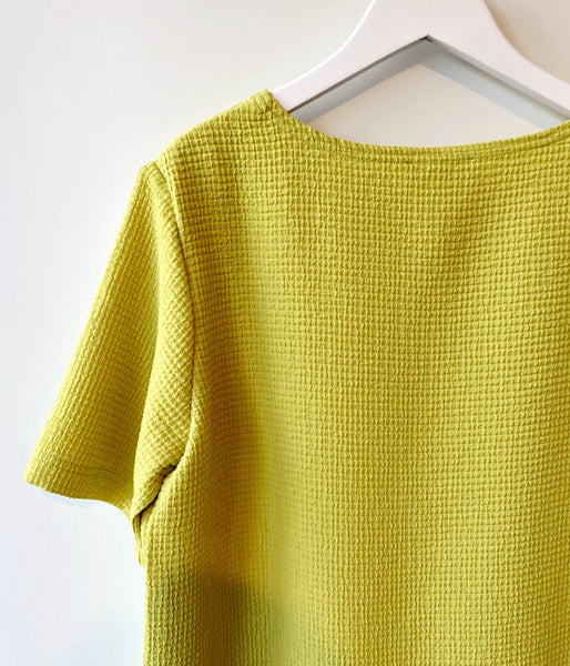 PHEENY/DOUBLE WEAVE DOBBY PULLOVER(LIME)