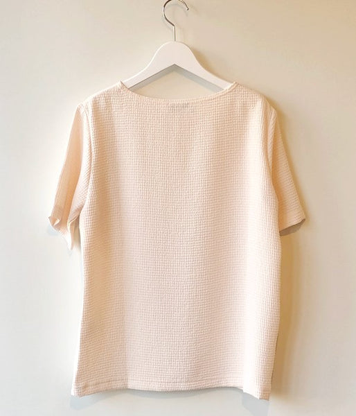 PHEENY/DOUBLE WEAVE DOBBY PULLOVER(IVORY)