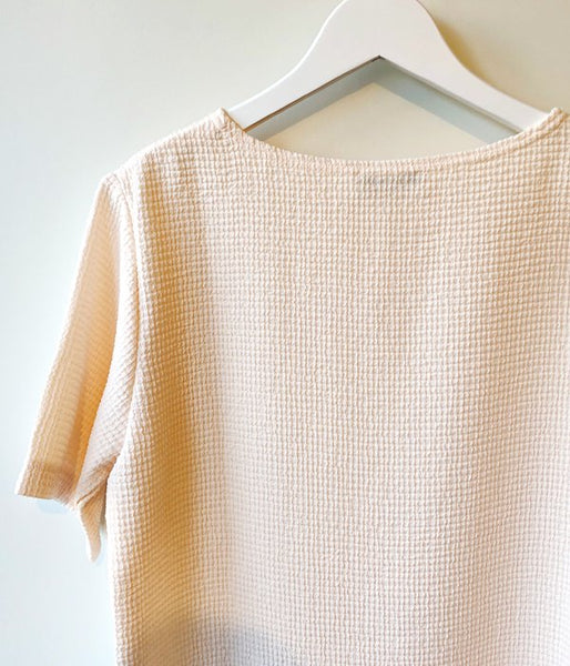 PHEENY/DOUBLE WEAVE DOBBY PULLOVER(IVORY)