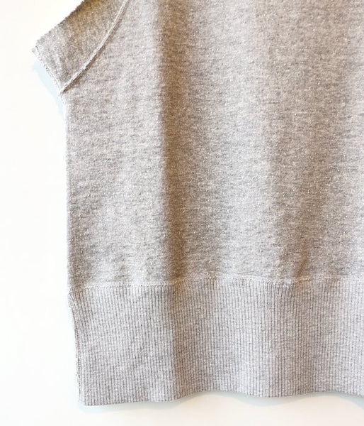 PHEENY/CUT OFF SWEAT SHIRT(GRAY)