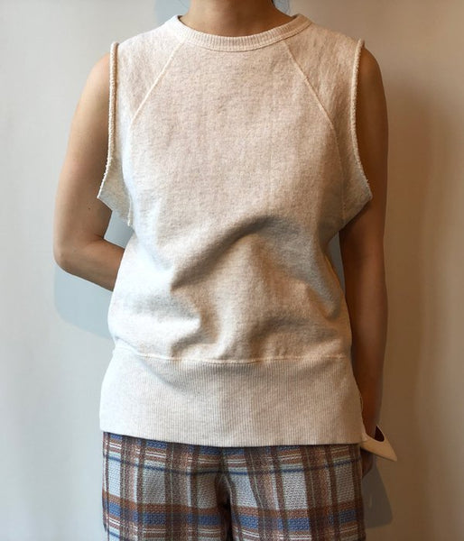 PHEENY/CUT OFF SWEAT SHIRT(OATMEAL)