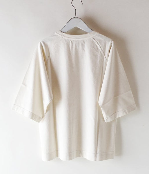 MHL./GARMENT DYE COTTON JERSEY T-SHIRT (WHITE)