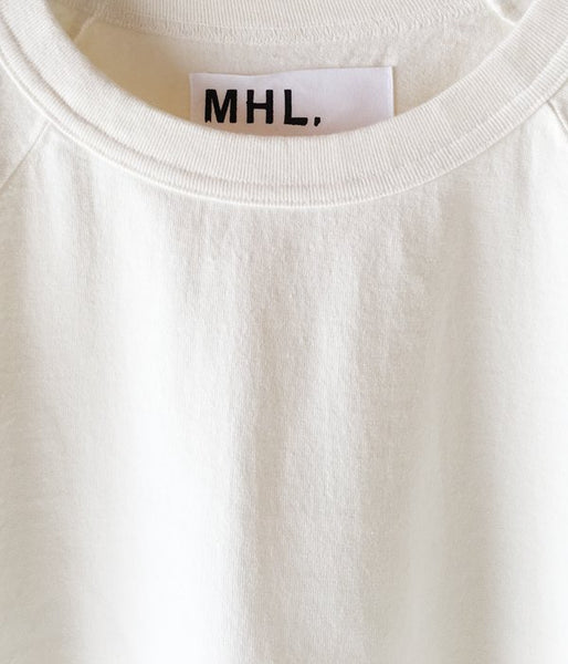 MHL./GARMENT DYE COTTON JERSEY T-SHIRT (WHITE)