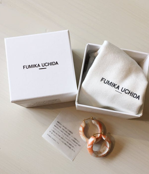 FUMIKA_UCHIDA/CERAMIC MABLE EARRINGS