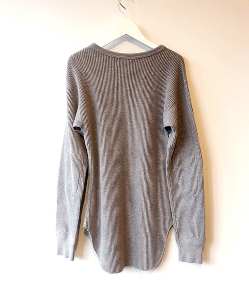 FUMIKA_UCHIDA/COTTON WAFFLE_THERMALTOP(GREY)