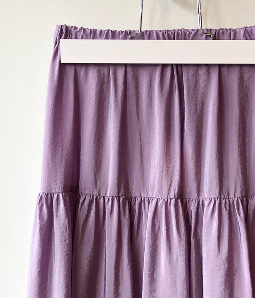 PHEENY/ORGANDIE TIERED SKIRT(LAVENDER)