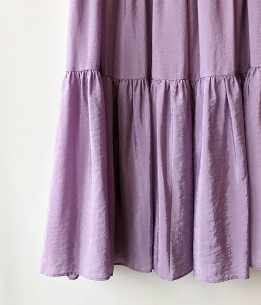 PHEENY/ORGANDIE TIERED SKIRT(LAVENDER)