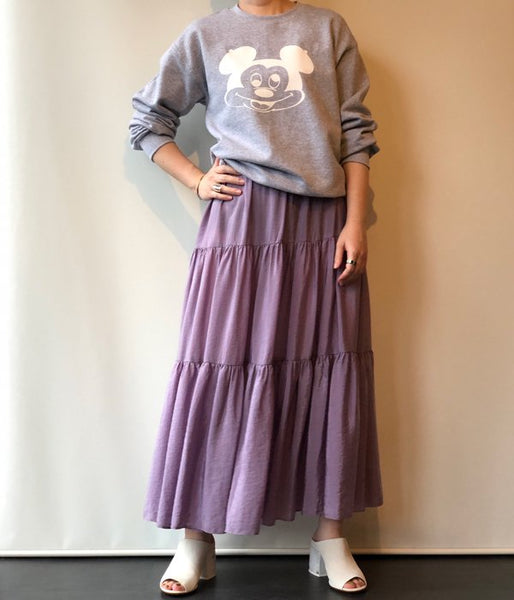 PHEENY/ORGANDIE TIERED SKIRT(LAVENDER)