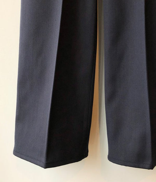 PHEENY/T/W DOUBLE CLOTH HIGH WAIST WIDE PANTS(NAVY)
