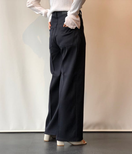 PHEENY/T/W DOUBLE CLOTH HIGH WAIST WIDE PANTS(NAVY)