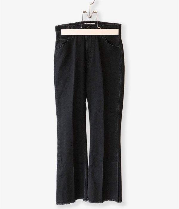 PHEENY/VINTAGE DENIM FLARED PANTS(BLACK)