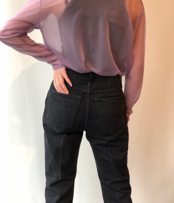 PHEENY/VINTAGE DENIM FLARED PANTS(BLACK)