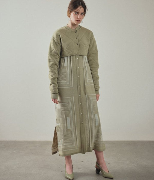 TAN/ARCHITECTURE ONEPIECE(LIGHT GREEN)