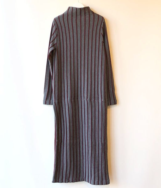 TAN/CABLE STRIPE ONEPIECE(GRAY)