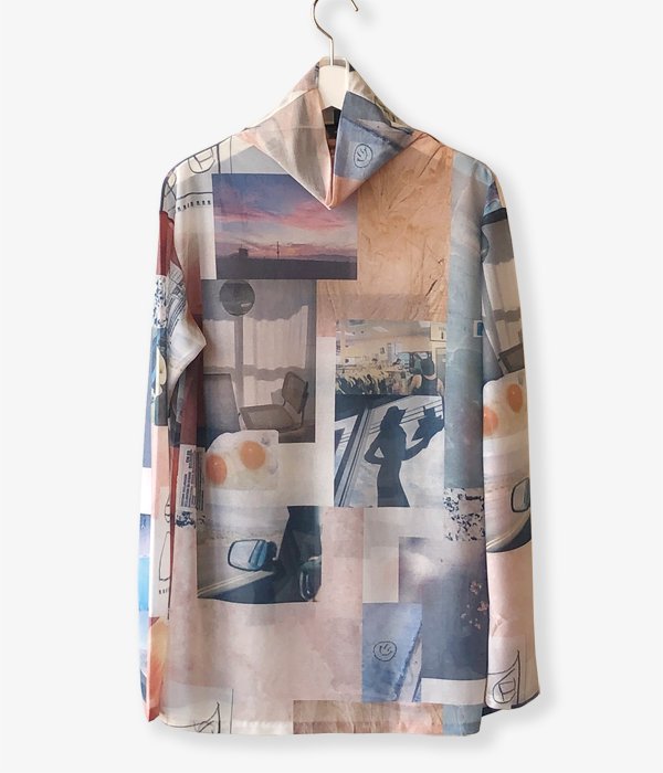 PHEENY/PRINT DRAPE NECK(MULTI)