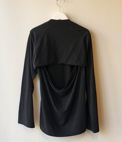 FUMIKA_UCHIDA/SEPARATE-SLEEVE LONG TEE(BLACK)