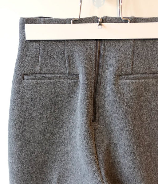 PHEENY/DOUBLE CLOTH HIGH WAIST SEMI FLARED SLACKS(GRAY)