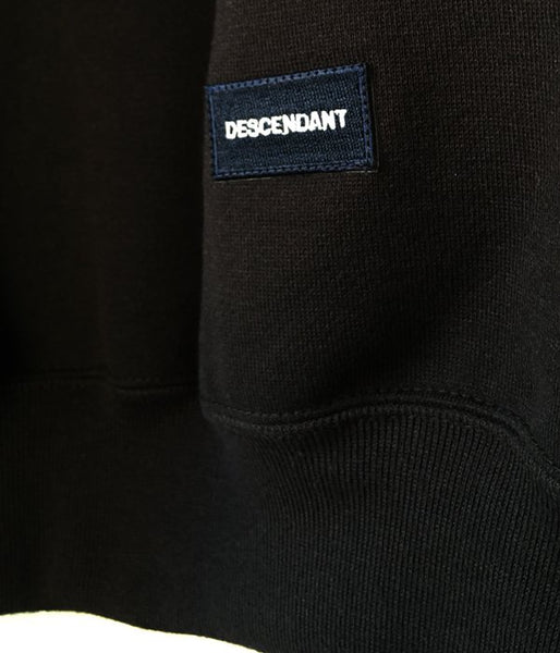 DESCENDANT/BOX CREW NECK SWEATSHIRT (BLACK)
