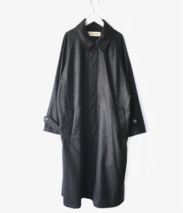 POLYPLOID/LONG COAT C (BLACK MELANGE)