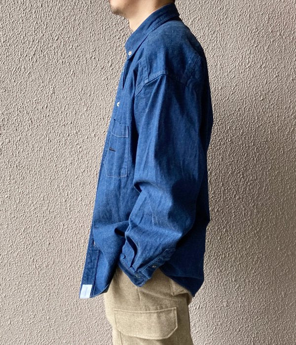 DESCENDANT/ALLEN DENIM SHIRT (INDIGO)