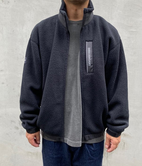 DESCENDANT/BOMBAY FLEECE ZIP CARDIGAN (BLACK)