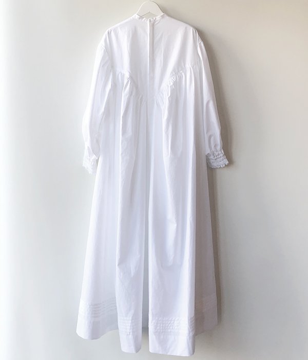 WRYHT/PLEATED NIGHT DRESS(WHITE)