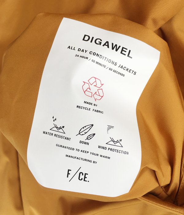 digawel f/ce リバーシブルダウン DIGAWEL/F/CE×DIGAWEL REVERSIBLE DOWN JACKET (COYOTE)