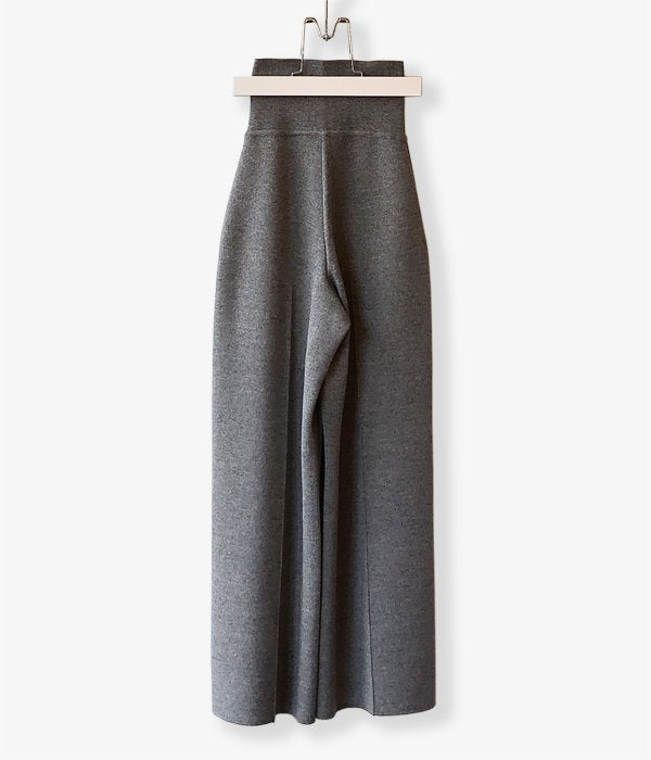 PHEENY/SMOOTH WIDE KNIT PANTS(GRAY)