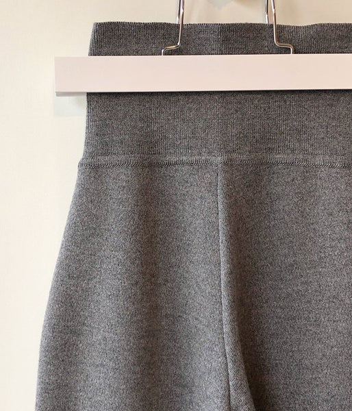 PHEENY/SMOOTH WIDE KNIT PANTS(GRAY)