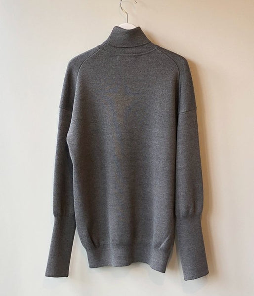 PHEENY/SMOOTH TURTLE NECK KNIT(GRAY)