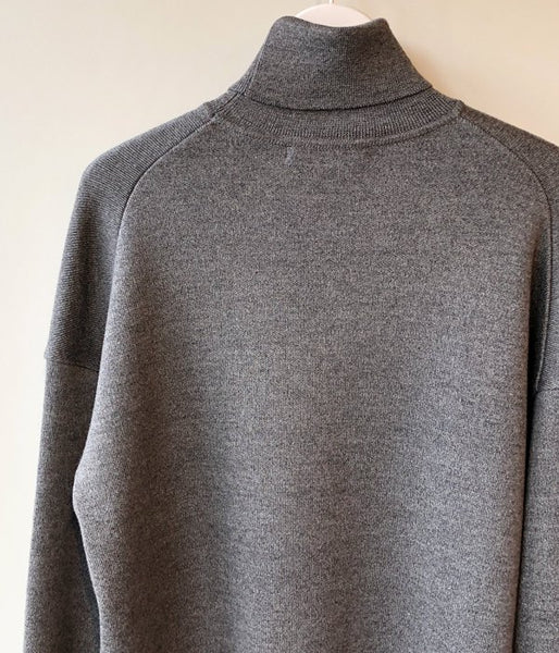 PHEENY/SMOOTH TURTLE NECK KNIT(GRAY)