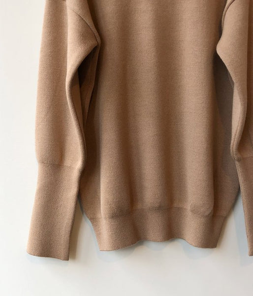 PHEENY/SMOOTH TURTLE NECK KNIT(CAMEL)
