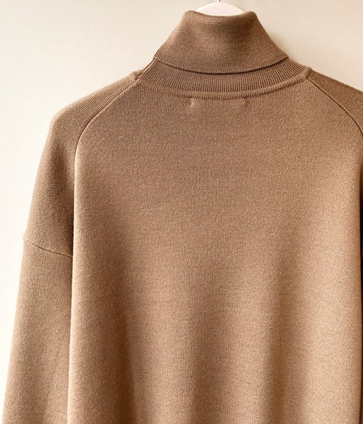 PHEENY/SMOOTH TURTLE NECK KNIT(CAMEL)