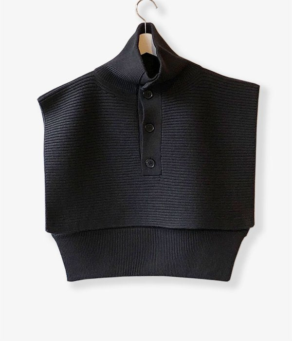 FUMIKA_UCHIDA/PULL HIGH-NECK BIB SWEATER (CHLBRW)