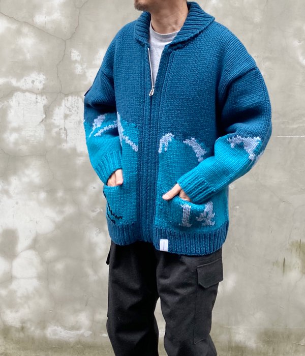 DESCENDANT/SKI COWICHAN KNIT (BLUE)