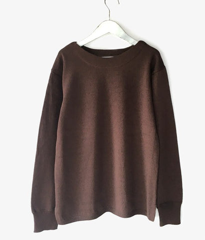 MHL./DENSE COTTON KNIT (BROWN)