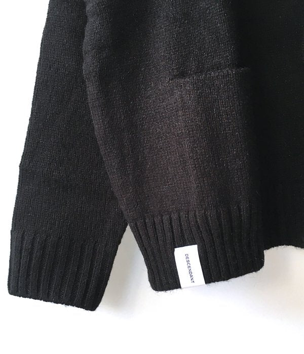 DESCENDANT/NURSE KNIT CARDIGAN (BLACK)